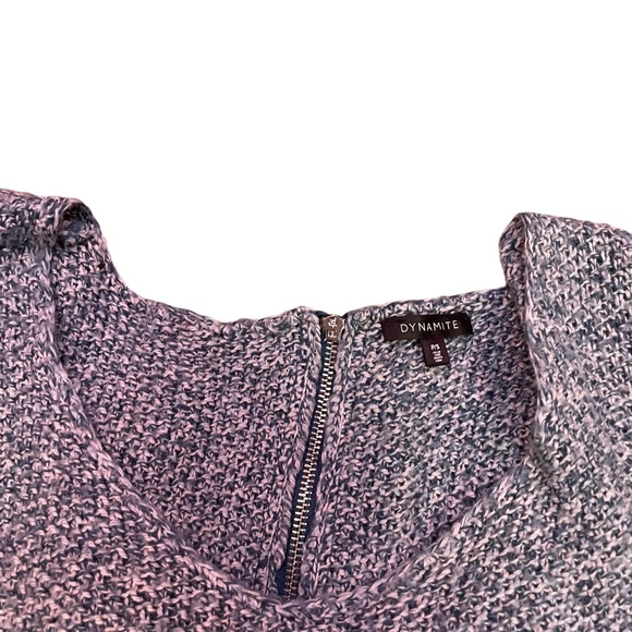 DYNAMITE HIGH-LOW SWEATER SIZE S BLUISH/TURQUOISE IN COLOUR - Picture 5 of 12